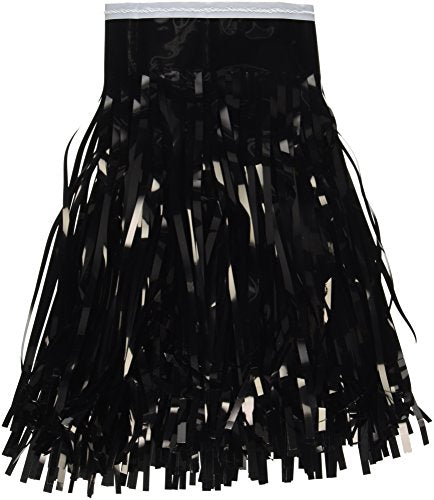 Beistle Metallic Fringe Drape Hanging Curtain, Halloween Party Decor, Graduation Supplies, 15" x 10', Black