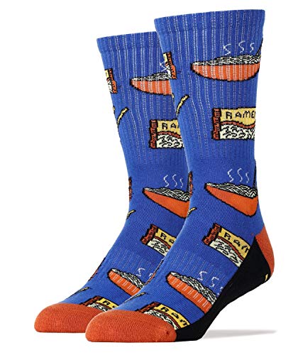 Oooh Yeah Socks Mens Cotton Crew Sock (Rockin' Ramen)