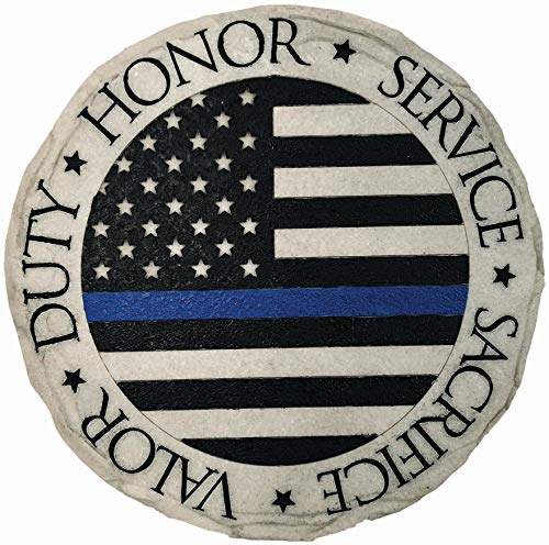 Spoontiques 13326 Police Blue Line Stepping Stone, Multicolor