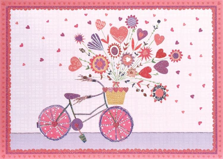 Design Design 100-79419 Bike With Flowers Valentines Greeting Card