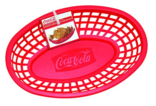 Tablecraft CC1074R Coca-Cola Oval Plastic Basket