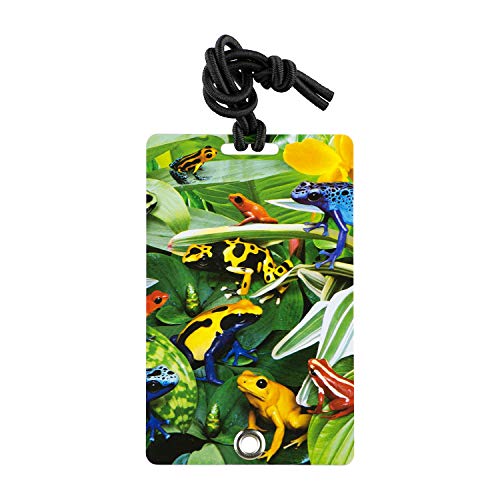 Yay Novelty YaYtag, 2 Pack Luggage Tags with Privacy Cover, Colorful Luggage Tags, Fun Luggage Tags, Frogs Luggage Tags, ID tags, Dart Frogs