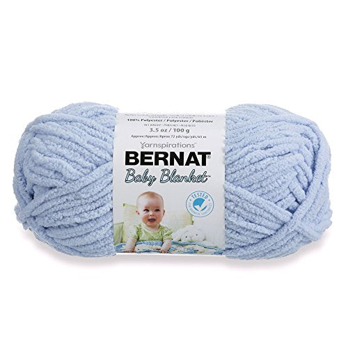 Spinrite Yarns (CA) Bernat Baby Blanket Yarn, 3.5 oz, Gauge 6 Super Bulky, Baby Blue