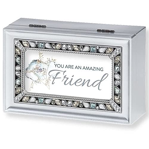 Roman Amazing Friend Box, 6-inch Length, Small, Silver, Plastic, Metal, Home Decor, Music Box