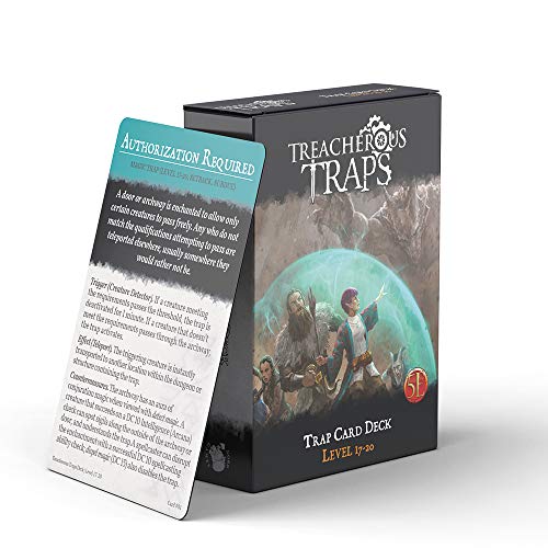 Flying Frog Dungeons and Dragons 5th Edition Deck of Cards ‚Äì Treacherous Trap Deck: Lvl 17-20 by Nord Games ‚Äì 50 Cards - Games for Adults and Kids ‚Äì DND Books ‚Äì Gaming Accessories - Compatible with D&D 5e