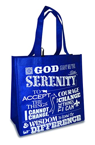 Divinity God Grant Me the Serenity Blue 12 x 12 Inch Reusable Eco-Friendly Tote Bag