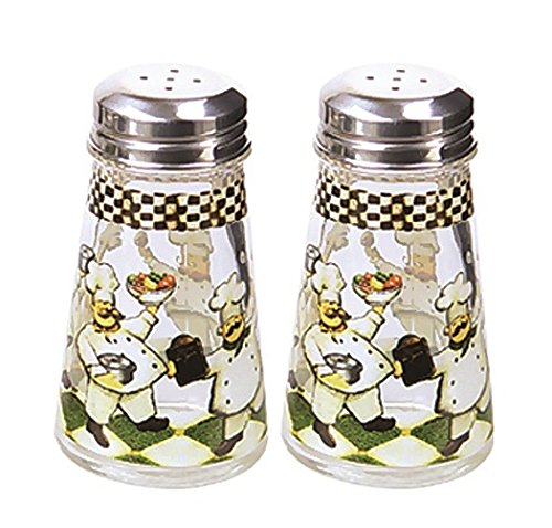 Grant Howard Hand Painted Tapered Salt and Pepper Shaker Set, Chefs, Multicolor