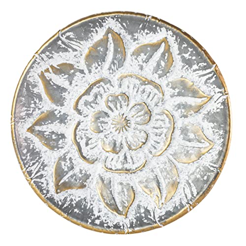 Foreside Home & Garden Flora Metal Decorative Tray