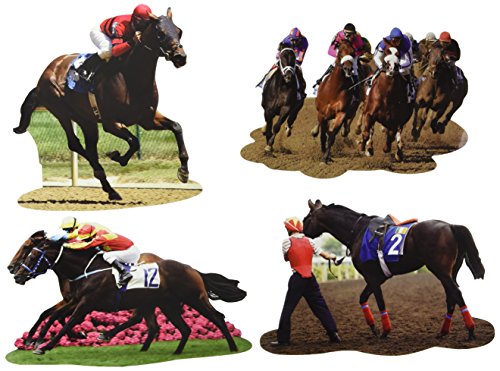 Beistle Horse Racing Derby Day Cutouts, Multicolored