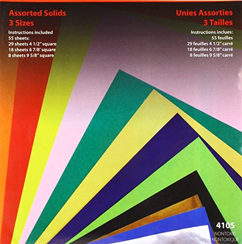 Yasutomo Y&C YAS4105 Fold EMS Solid Large Origami Paper, 55 Piece