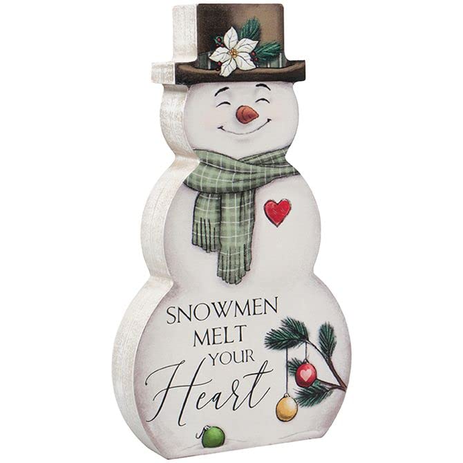 Carson Home Accents Melt Your Heart Snowman Table D√©cor, 9-inch Height