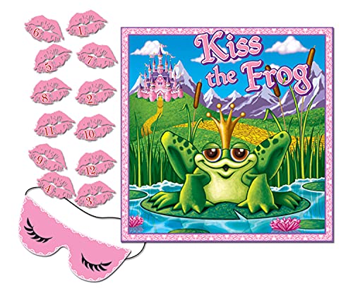 Beistle Kiss The Frog Party Game (mask & 12 lips included) Party Accessory (1 count) (1/Pkg)