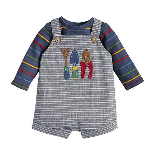 Mud Pie Baby Boys Overall Set, 3-6 Months, Tools