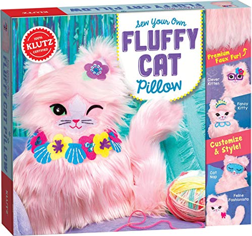 Klutz Sew Your Own Fluffy Cat Pillow Sewing & Craft Kit