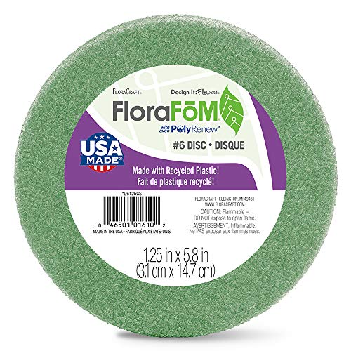 Floracraft Styrofoam Disc Arranger 5-7/8-Inch by 1-3/16-Inch, Green