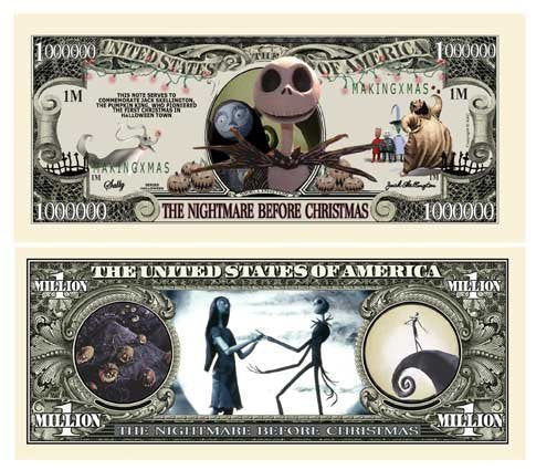 American Art Classics Pack of 10 - Nightmare Before Christmas Limited Edition Collectible Bill - Jack Skellington - Pumpkin King