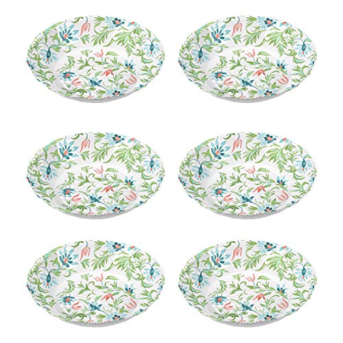 TarHong Chinoiserie Botanical Bowl, 7.8" x 2", 22 oz, Melamine, Set of 6