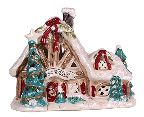 Blue Sky Clayworks 15598 Angel Tree Inn Candle House, 8.3-inch Length