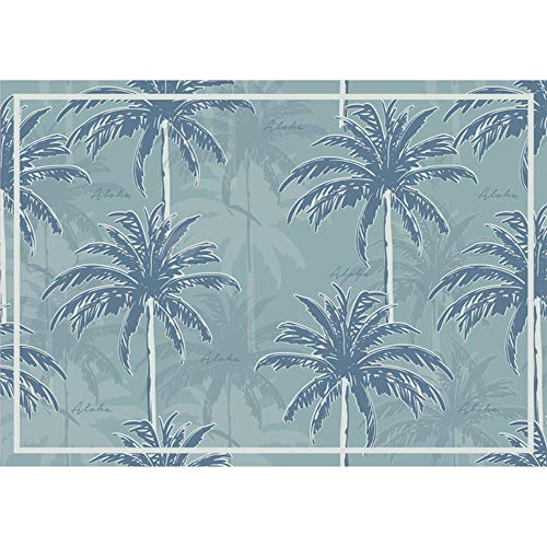 Comfy Hour Exotic Coconut Tree Placemat Set of 4, 14"x19", Resistance, Spill-Proof, Made in USA, Decorative Table Mat