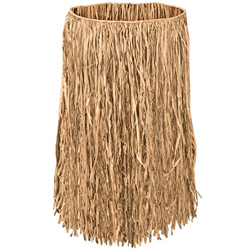 Beistle 50433-N Extra Large Raffia Hula Skirt, 28", Natural