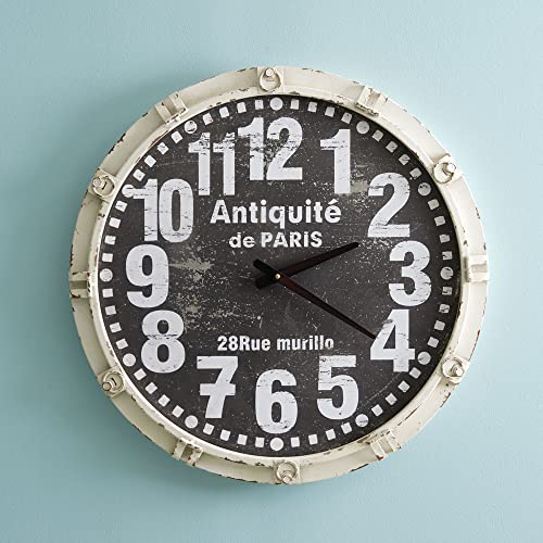 CTW Home Collection 530470 Antiquite De Paris Wall Clock, 20.5-inch Diameter