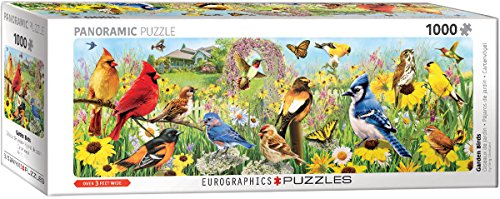 EuroGraphics (EURHR Garden Birds Panoramic by Greg Giordano 1000Piece Puzzle (Panorama) 1000Piece Jigsaw Puzzle