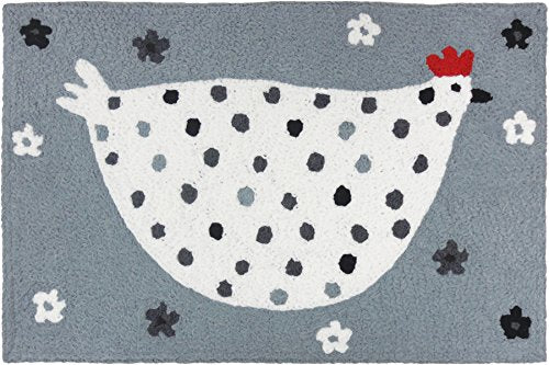 Home Comfort Jellybean Cool Grey Chick Kitchen D√©cor Indoor/Outdoor Washable 21" x 33" Accent Rug
