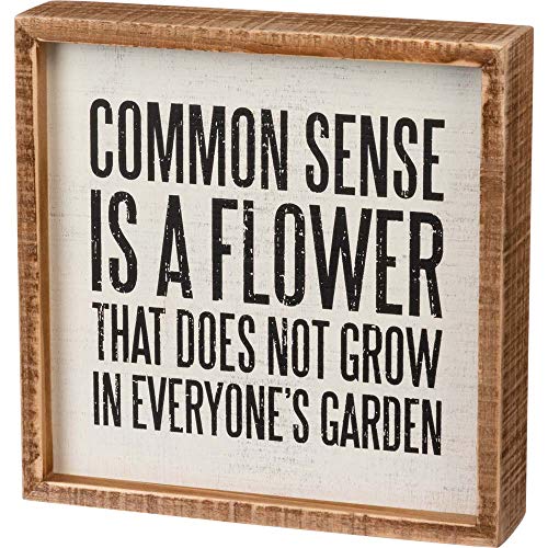 Primitives by Kathy Common Sense Inset Sign, Wooden