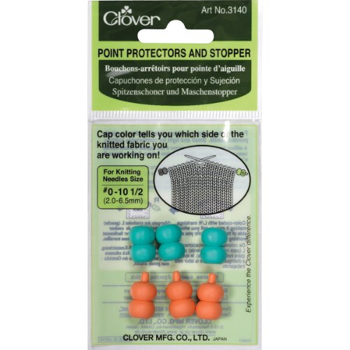 Clover Point Protectors and Stoppers for Knitting Needles Size 