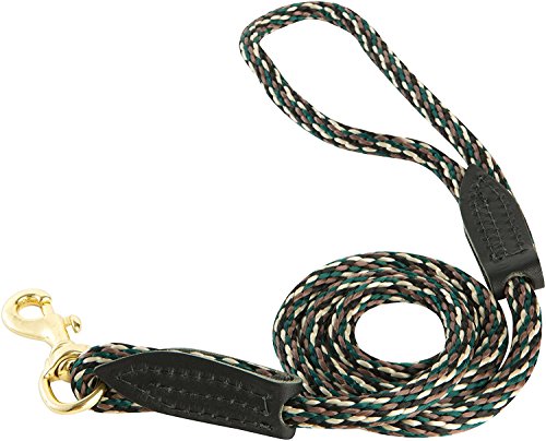 OmniPet Leather Brothers Rope Dog Lead with Brass Snap, 4-Feet, Camo