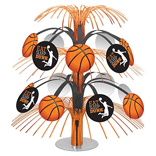 Amscan 242908 Basketball Cascade Party Centerpiece 14", 1 piece