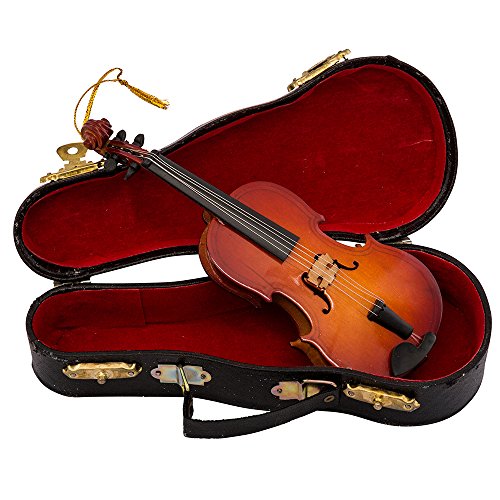 Kurt Adler 5.5" Wood Violin Ornament