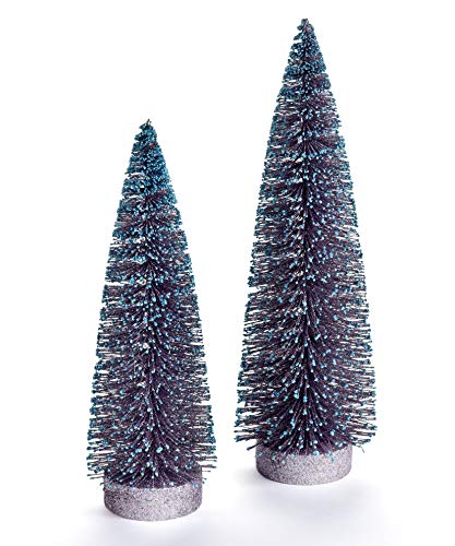 Giftcraft 661877 Christmas Tree Figurines, Set of 2, 14-inch Height