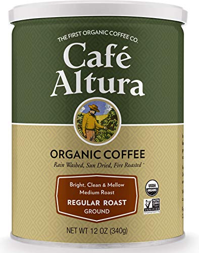 Caf‚àö¬© Altura Organic Coffee, Regular Roast, Ground Coffee, 12 Ounce Can