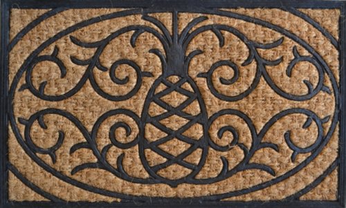 Imports D√©cor Rubber and Coir Molded Doormat, Pineapple, 18 by 30-Inch