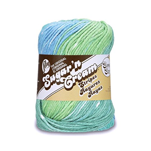 Spinrite Yarns (CA) Lily Sugar 'N Cream Super Size Stripes Yarn, 2.5 Ounce, Country, Single Ball