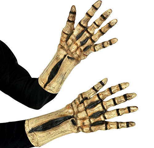 amscan Skeleton Gloves for Adults, Halloween Accessories for Skeleton Costume, One Size