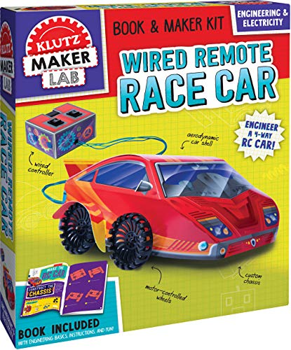 Klutz 827125 DIY Wired Remote Race Car Science/STEM Kit Maker Lab