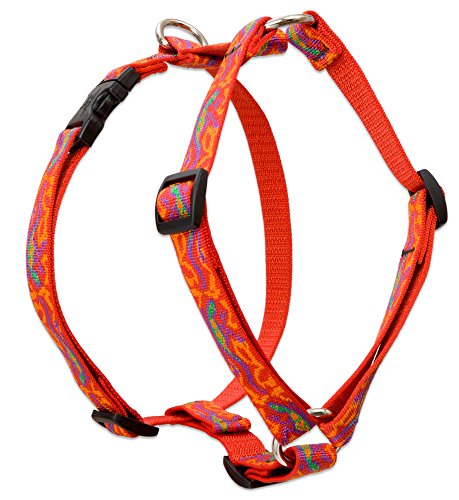 Lupine Pet Originals 3/4" Go Go Gecko 12-20" Adjustable Roman Dog Harness for Small Dogs