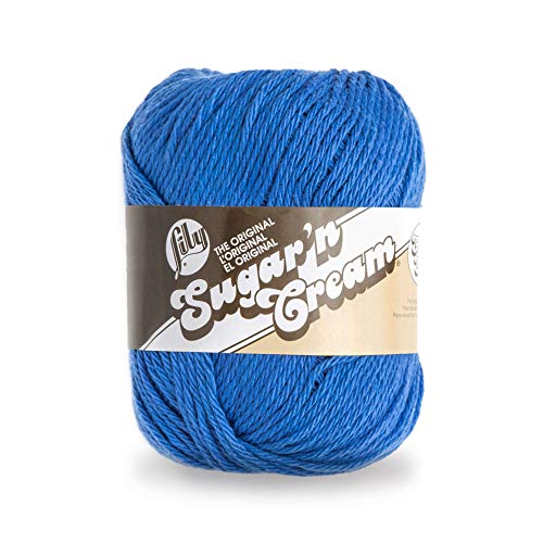 Spinrite Yarns (CA) Lily SUGAR N CREAM SUPER SIZE Yarn, Dazzle Blue