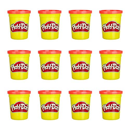 Hasbro Play-Doh Bulk 12-Pack of Red Non-Toxic Modeling Compound, 4-Ounce Cans