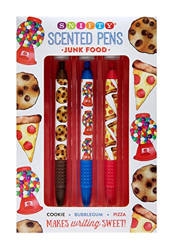 Snifty Junk Food Scented Pen Set (3pk) - Cookie, Bubblegum, Pizza