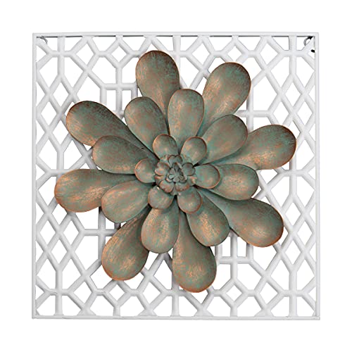 Foreside Home & Garden Patina Flower Metal Wall D√©cor