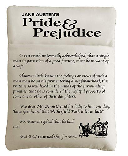 Shelftify Pride & Prejudice Book Sleeve - Book Cover for Hardcover and Paperback - Book Lover Gift - Notebooks and Pens Not Included