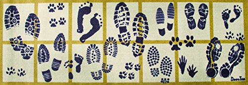 Floortex Doortex Printed Long Indoor Entrance Runner, Rectangular, Shoes Design, 20" x 55" (FR4ER2055SL)