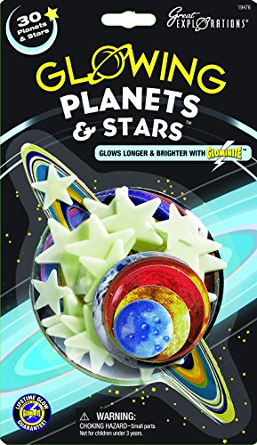 University Games Great Explorations Glow In The Dark Planets & Stars, quantity 30