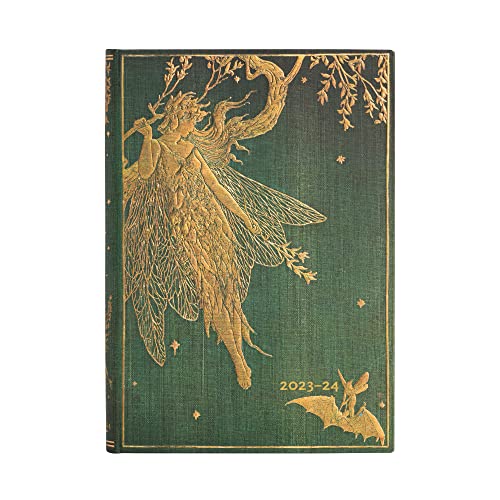 Paperblanks 2024 Olive Fairy 18-Month MIDI 208 Pg Horizontal Week-At-A-Time Lang&