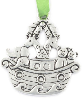 Basic Spirit Noah's Ark 2-1/2-Inch Pewter Ornament