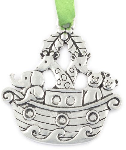 Basic Spirit Noah's Ark 2-1/2-Inch Pewter Ornament