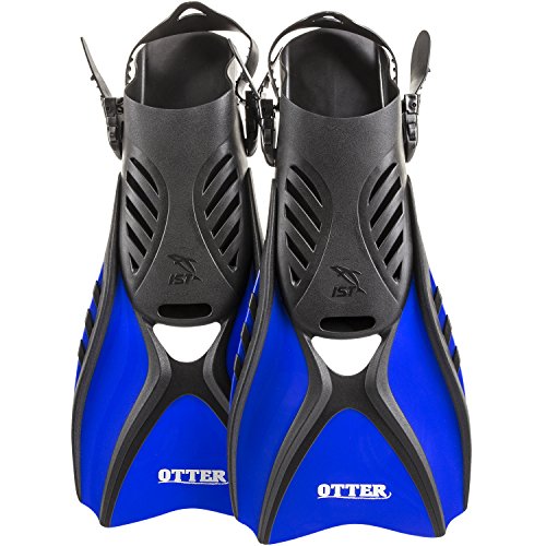 IST FK31 Otter Trek Fins for Swimming, Snorkeling, Scuba, Watersports Blue Large (Size:10-13)